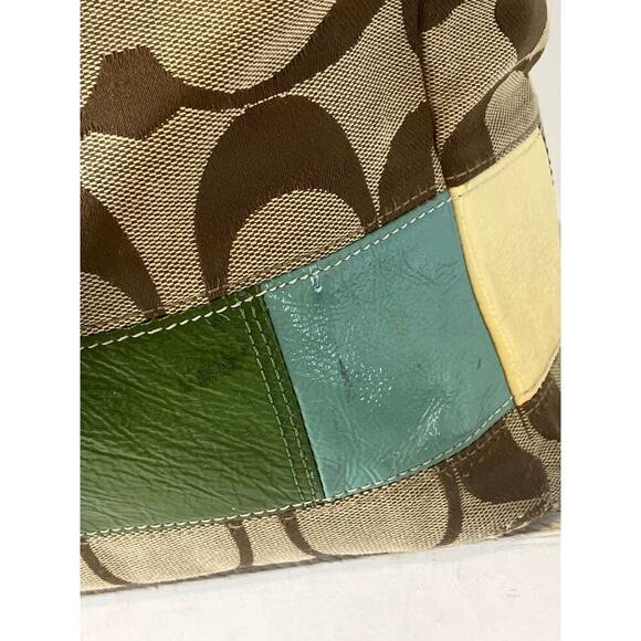 COACH F15587 SIGNATURE PIRNT CANVAS MUTI TRIM DIAPER BAG - Picture 5 of 16